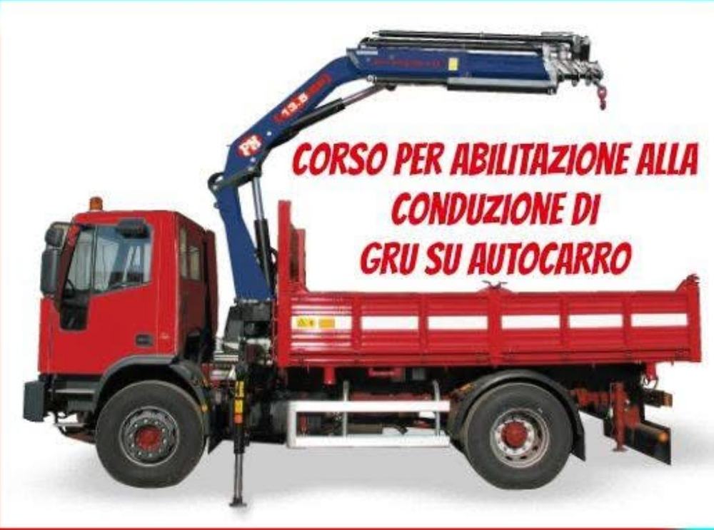 Locandina del corso per gru su autocarro